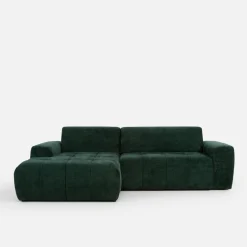 Narożnik z regulowanym siedziskiem SAVINON S butelkowa zieleń lewy