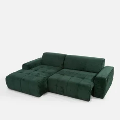 Narożnik z regulowanym siedziskiem SAVINON S butelkowa zieleń lewy