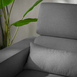 Narożnik z regulowanymi zagłówkami szary MONSON