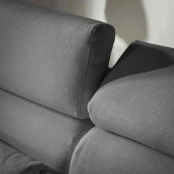 Narożnik z regulowanymi zagłówkami szary MONSON