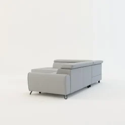 Narożnik z regulowanymi zagłówkami jasnoszary IDYLLA prawy