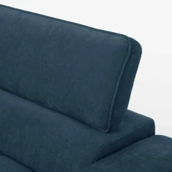 Narożnik z regulowanymi zagłówkami granatowy NALA prawy