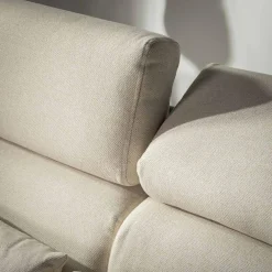 Narożnik z regulowanymi zagłówkami kremowy MONSON