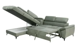Narożnik z regulowanymi zagłówkami zielony MOCCA II lewy