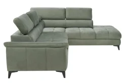 Narożnik z regulowanymi zagłówkami zielony MOCCA II prawy