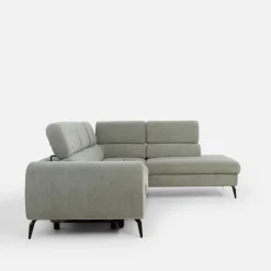 Narożnik z regulowanymi zagłówkami jasnoszary JAZZY L prawy