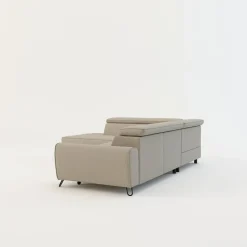 Narożnik z regulowanymi zagłówkami beżowy IDYLLA prawy