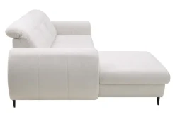 Narożnik z regulowanymi zagłówkami ecru ALVOR lewy