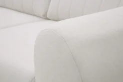 Narożnik z regulowanymi zagłówkami ecru ALVOR lewy