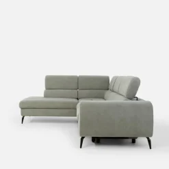 Narożnik z regulowanymi zagłówkami jasnoszary JAZZY L lewy