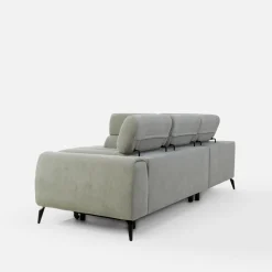 Narożnik z regulowanymi zagłówkami jasnoszary JAZZY L lewy