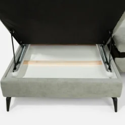 Narożnik z regulowanymi zagłówkami jasnoszary JAZZY L lewy
