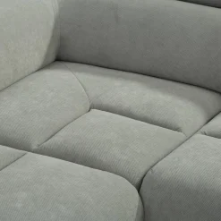 Narożnik z regulowanymi zagłówkami jasnoszary JAZZY L lewy