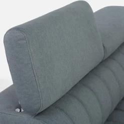 Narożnik z regulowanymi zagłówkami szary CALDO II lewy