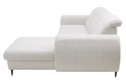 Narożnik z regulowanymi zagłówkami ecru ALVOR prawy