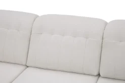 Narożnik z regulowanymi zagłówkami ecru ALVOR prawy