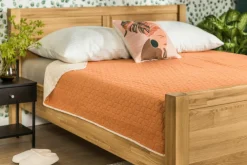 Narzuta dwustronna beżowo-ceglana ADELE 200x220 cm