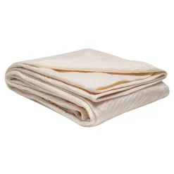 Narzuta na łóżko pikowana w liście ecru FERN 220x240 cm