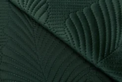 Narzuta na łóżko pikowana w liście zielona FERN 240x260 cm