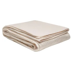 Narzuta na łóżko pikowana w liście ecru FERN 200x220 cm