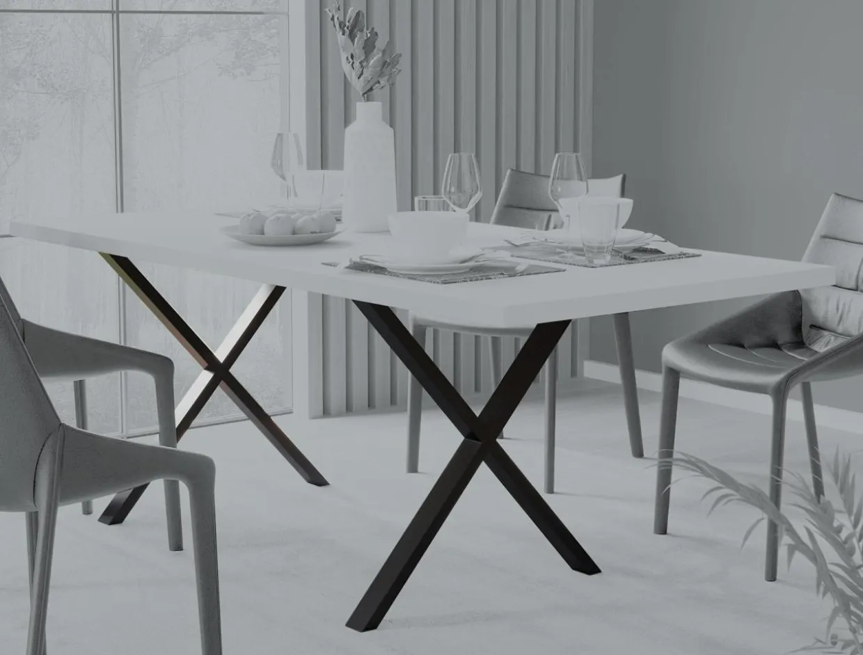 Nogi metalowe typu X do stołu MODUL