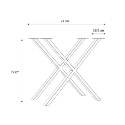 Nogi metalowe typu X do stołu MODUL