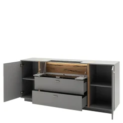 Nowoczesna komoda z szufladami i szybą SEVILLA