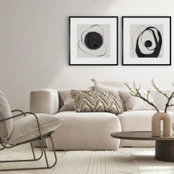 Obraz abstrakcyjny CHAOTIC CIRCLE I 50x50 cm