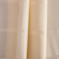 Obrus żakardowy w kratę kremowy CASCADE 85x85 cm