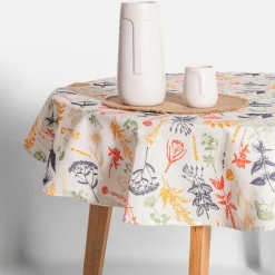 Obrus bawełniany okrągły HERBS 140 cm