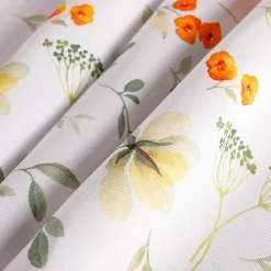 Obrus biały w polne kwiaty GARDENA 110x160 cm