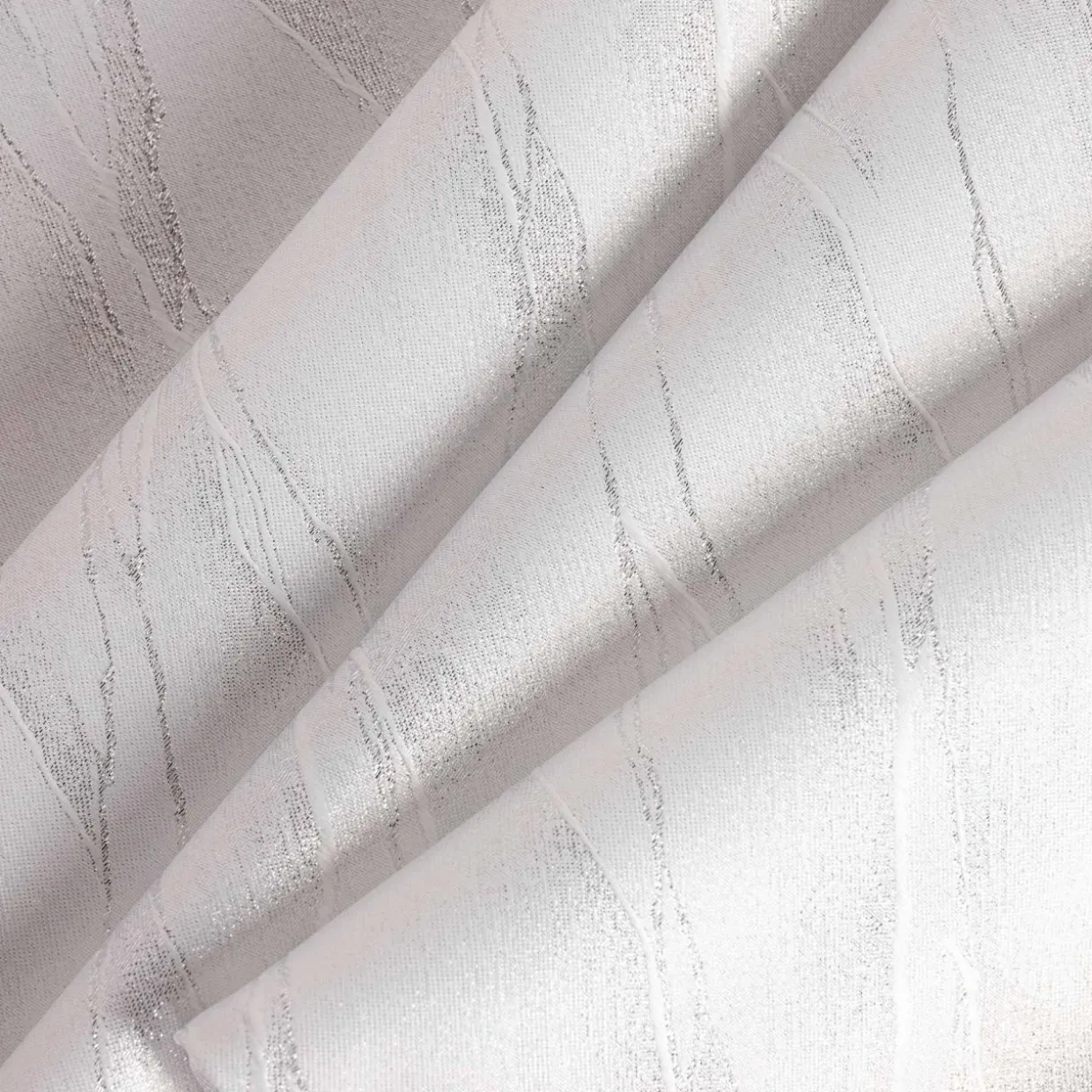 Obrus biały w srebrny marmur LYMIO 140x220 cm