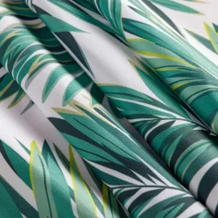 Obrus biały w zielone liście GARDENA 140x240 cm