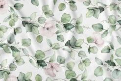 Obrus plamoodporny w zielone kwiaty 140x280 cm