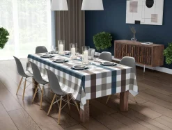 Obrus w kratkę 140x240 cm