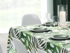 Obrus w liście monstery 140x240 cm