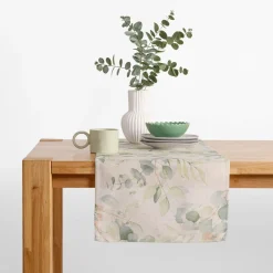 Obrus z lnem w liście GARDENA 40x120 cm