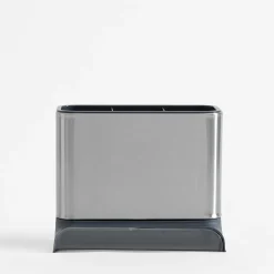 Ociekacz na sztućce srebrny 14x9,7x15,8 cm