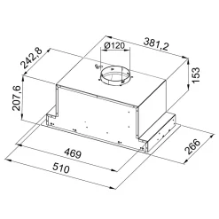 Okap do zabudowy ZHEF OKPZH16EF