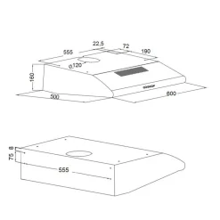 Okap podszafkowy ZHEF OKPZH15EF