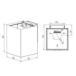 Okap przyścienny do zabudowy czarny ZHEF OKPZH20EF