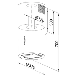 Okap przyścienny ZHEF OKPZH06EF
