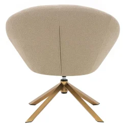 Okrągły fotel obrotowy MABUN beżowy