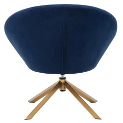 Okrągły fotel obrotowy MABUN granatowy