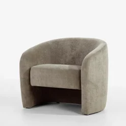 Okrągły fotel wypoczynkowy szary MOLINIO