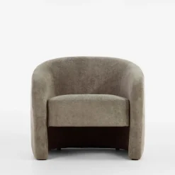 Okrągły fotel wypoczynkowy szary MOLINIO