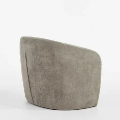 Okrągły fotel wypoczynkowy szary MOLINIO