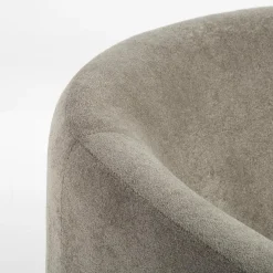 Okrągły fotel wypoczynkowy szary MOLINIO