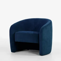 Okrągły fotel wypoczynkowy niebieski MOLINIO