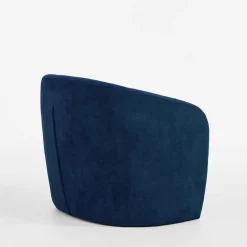 Okrągły fotel wypoczynkowy niebieski MOLINIO